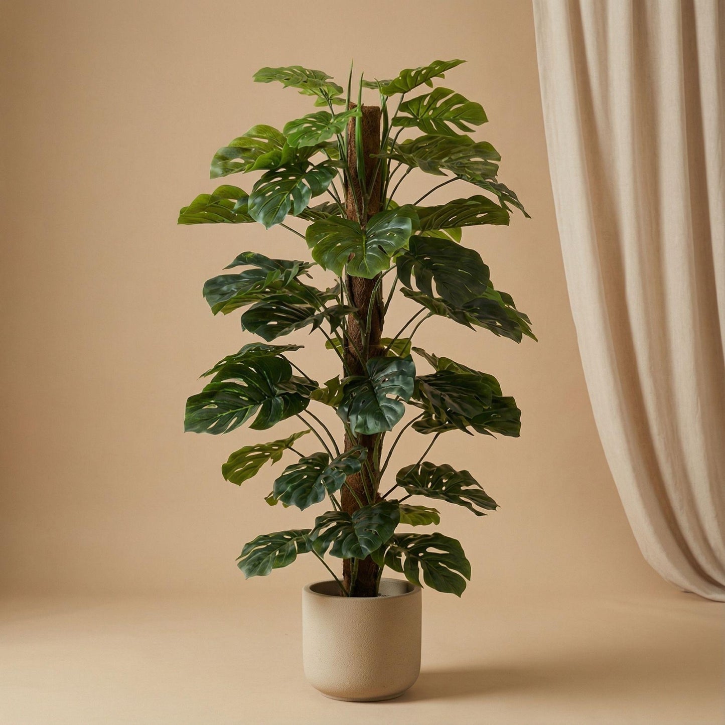 🌿 Kunst Monstera op Mosstok – Tropische Kunstplant
