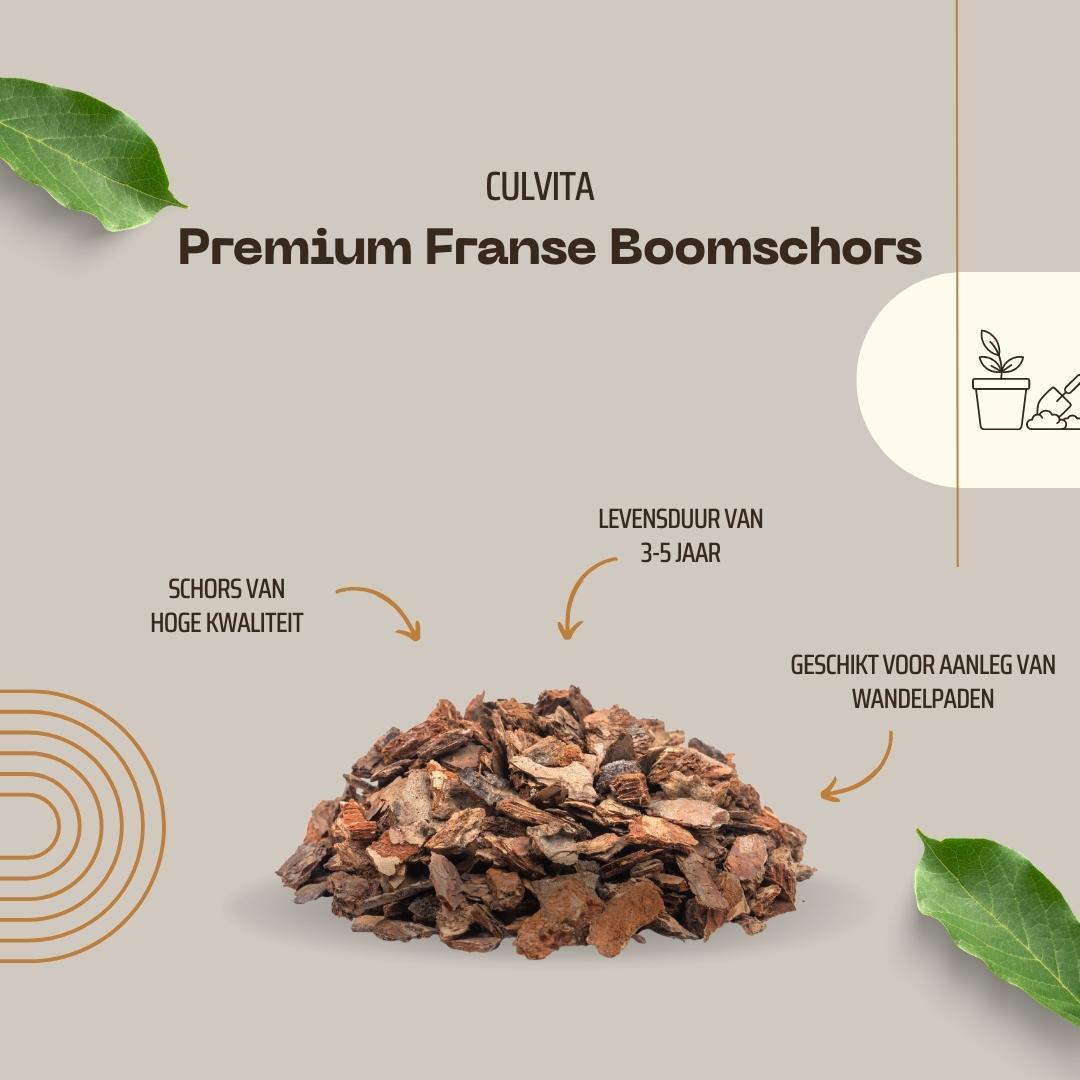 🌿 Culvita Premium Franse Boomschors 30-40 mm | Sierschors & Bodembedekker 40L