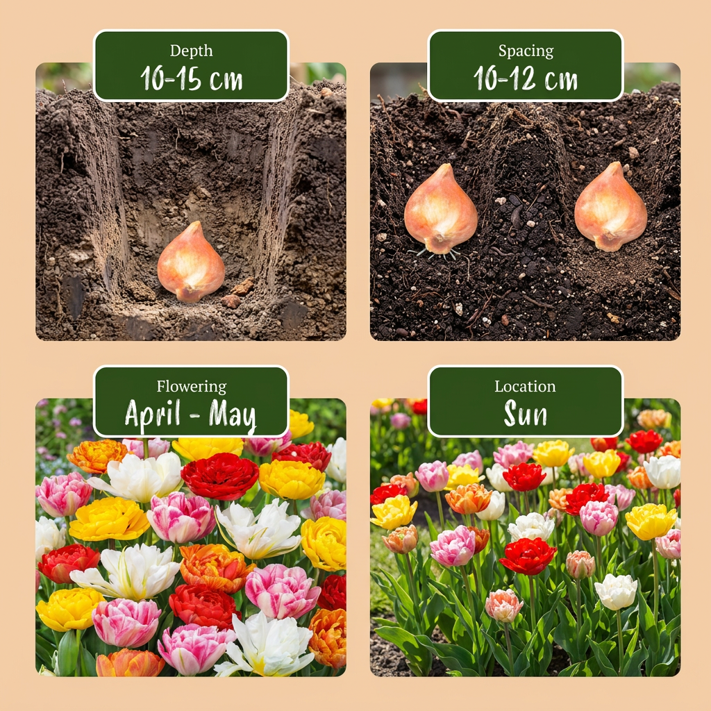 🌷 Tulipa Double mix – Gevulde tulp mix (240 stuks)