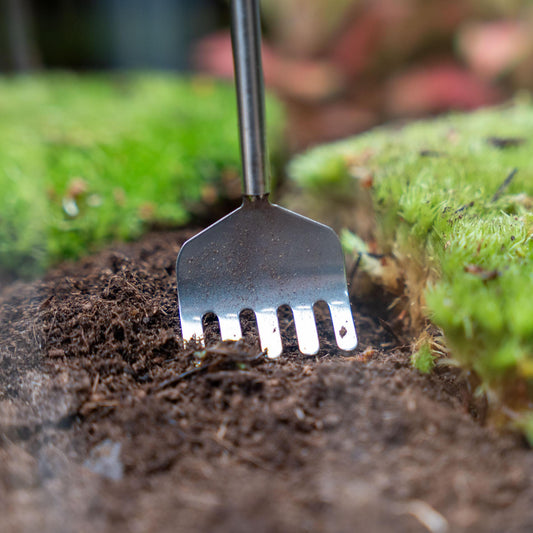Terrarium Tool ✨ | Hark – 16–49 cm – Telescopisch RVS – Duurzaam & Praktisch