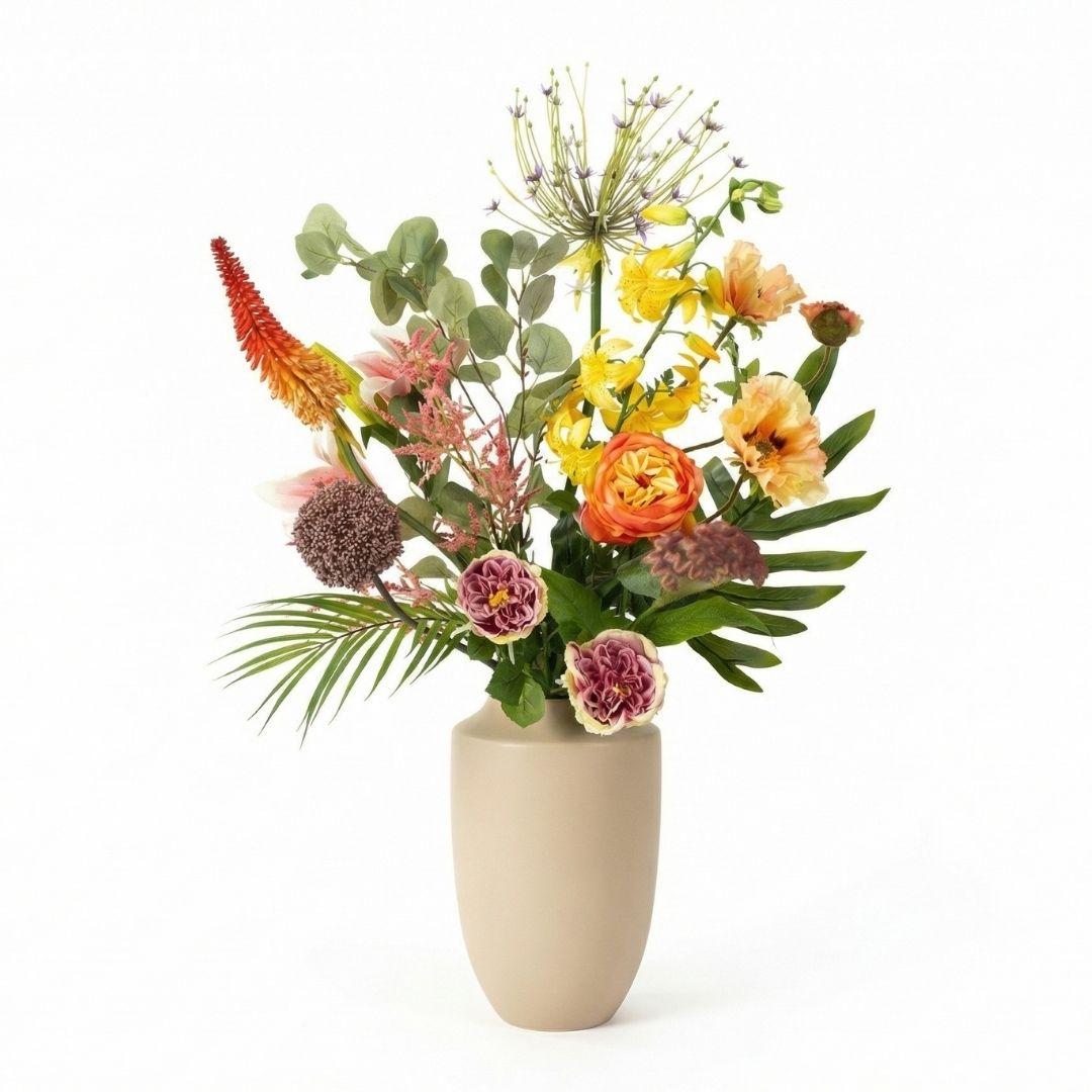 🌺 Tropical Chic Deluxe – Real Touch Kunstboeket (105 cm)