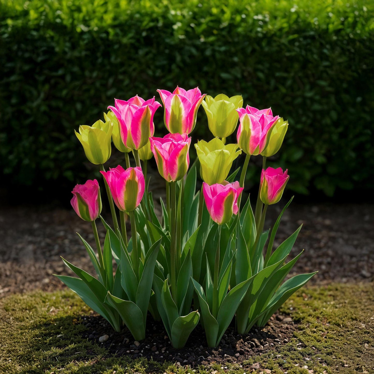 🍓🍋🌷 Tulp Strawberry Lemonade – Roze & Geel Tweekleurig (12 stuks)