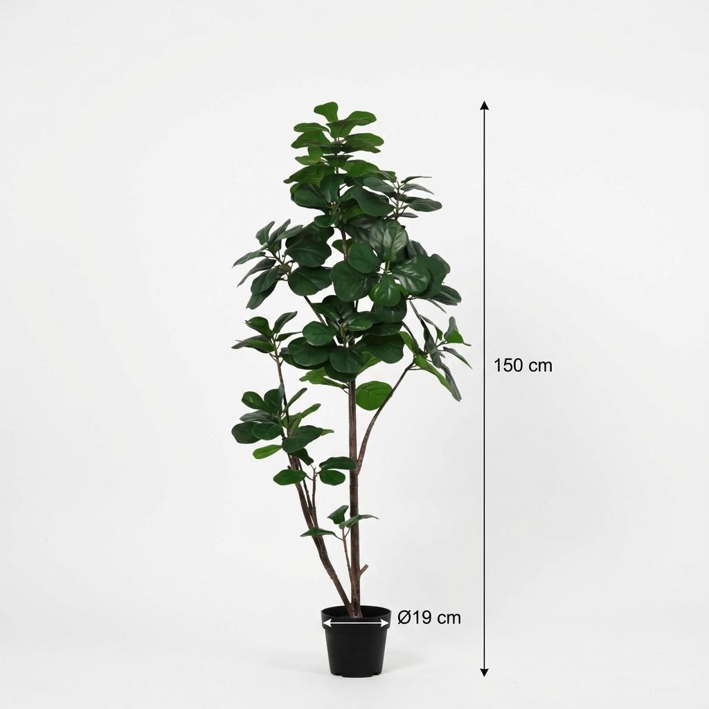 🌿 Kunst Ficus Lyrata Vertakt – Decoratieve Kunstboom