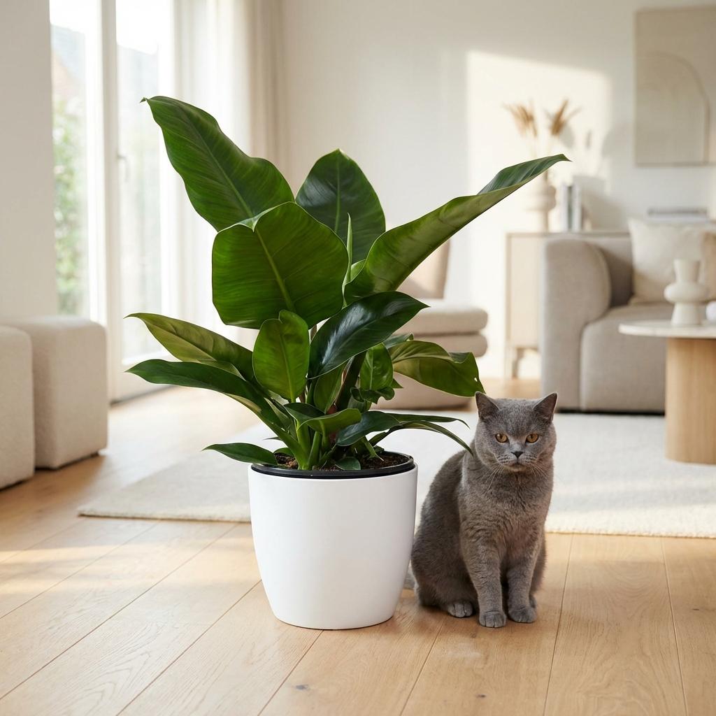 🌿 Philodendron ‘Imperial Green’ | Klassieke Blikvanger met Witte Pot