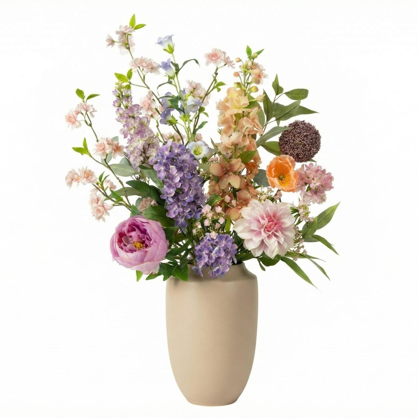 🌸 Pastel Meadow Deluxe – Real Touch Kunstboeket (100 cm)