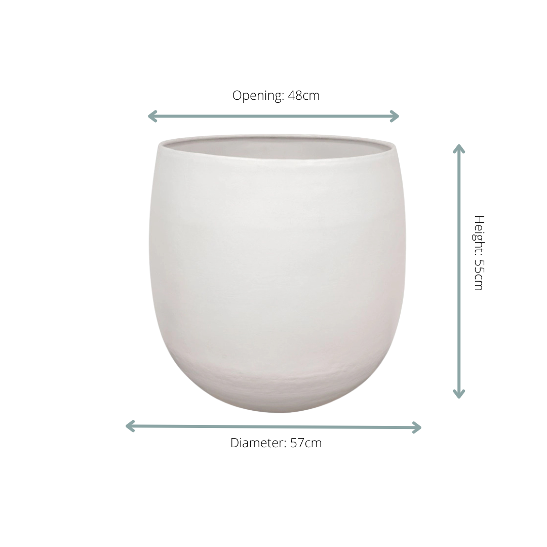 🪴 Stijn Pot Wit – D57 x H56 cm