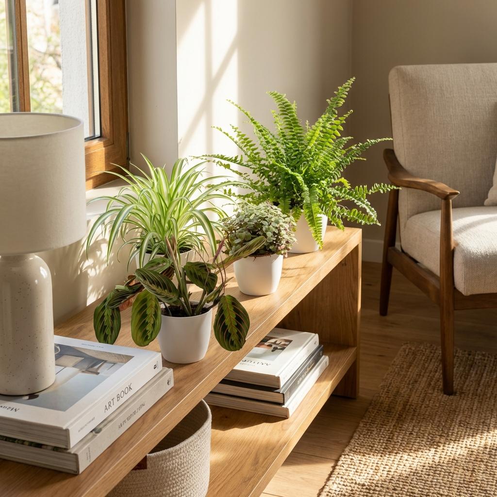 🌿 Chlorophytum – Maranta – Callisia – Nephrolepis | set van 4 stuks