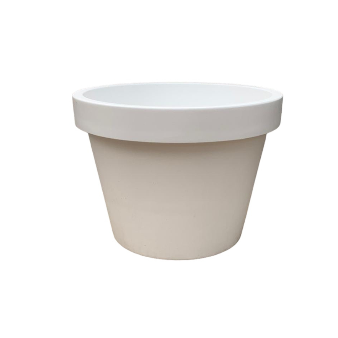 🪴 Lira Wit – Ronde Buitenpot | D65 x H58