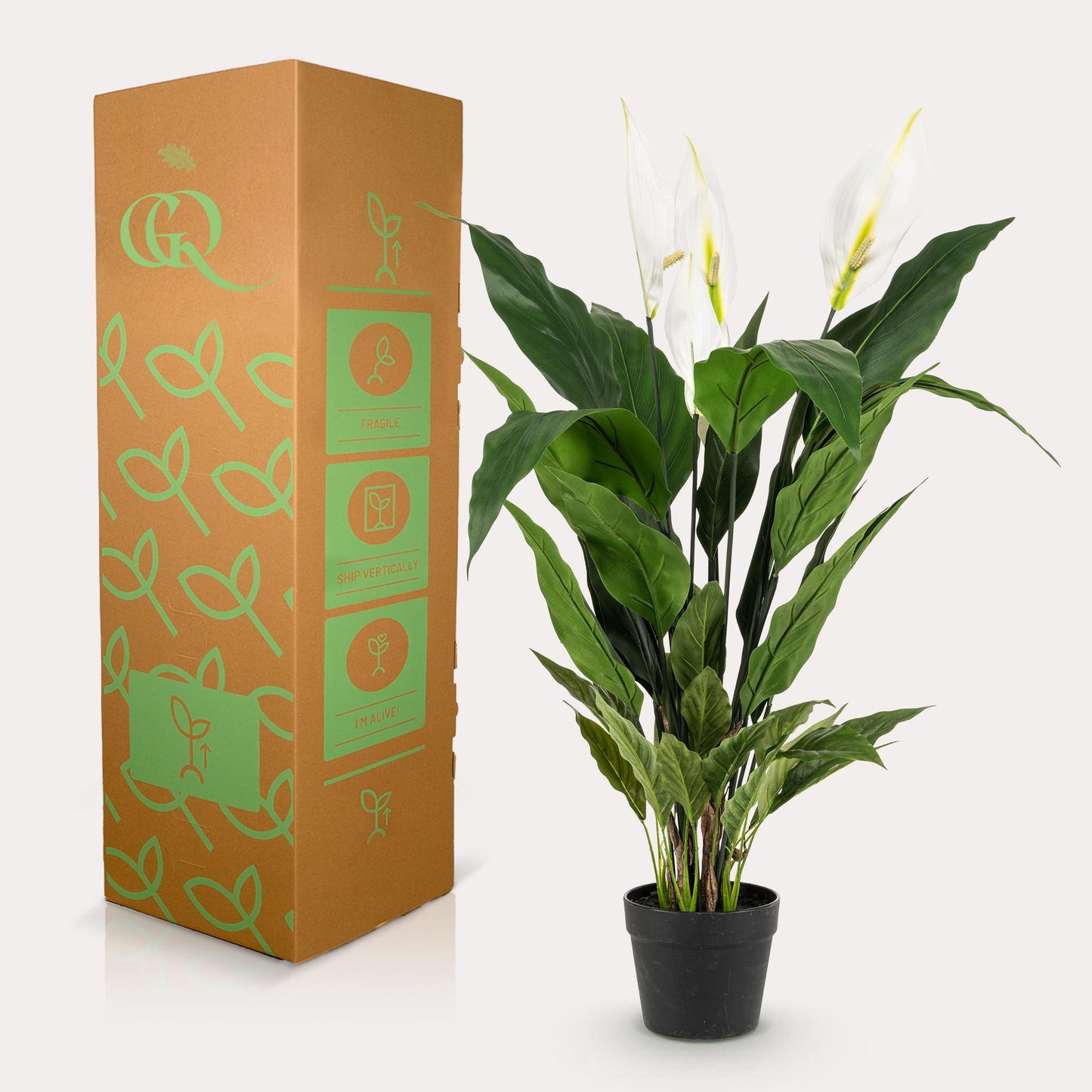 🌿 Kunst Spathiphyllum – Lepelplant Kunstplant