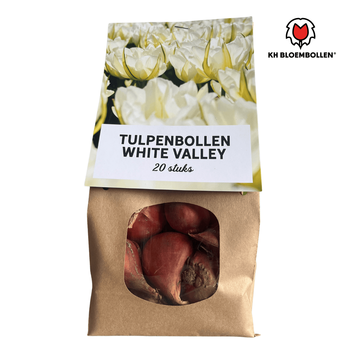 🌷 Tulpenbollen ‘White Valley’ – Witte Tulp (20 Stuks)