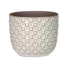 🪴 Mini Pot Relief Wit – D7 cm