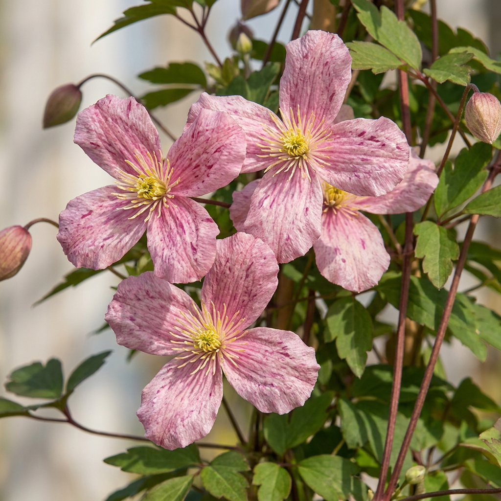 🌸 Clematis montana ‘Marjorie’ – Bergclematis – Roze klimplant
