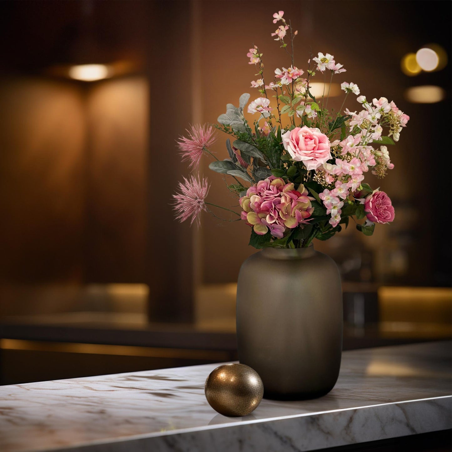 🌸 Kunstbloemen Boeket L – Pretty Pink | Luxe Real Touch Boeket