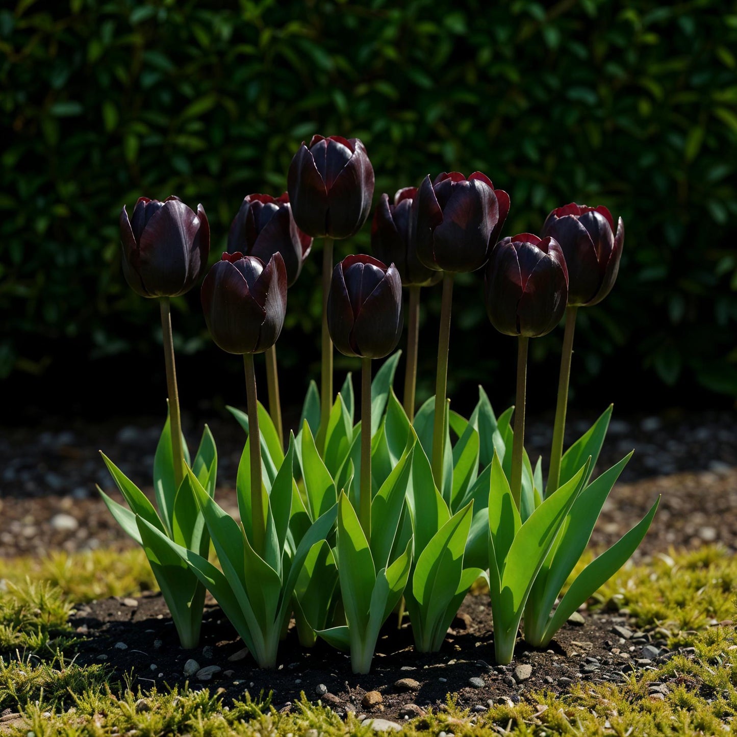🌷 Tulp Triumph Black – Diep Donkerpaarse Tulp (12 stuks)