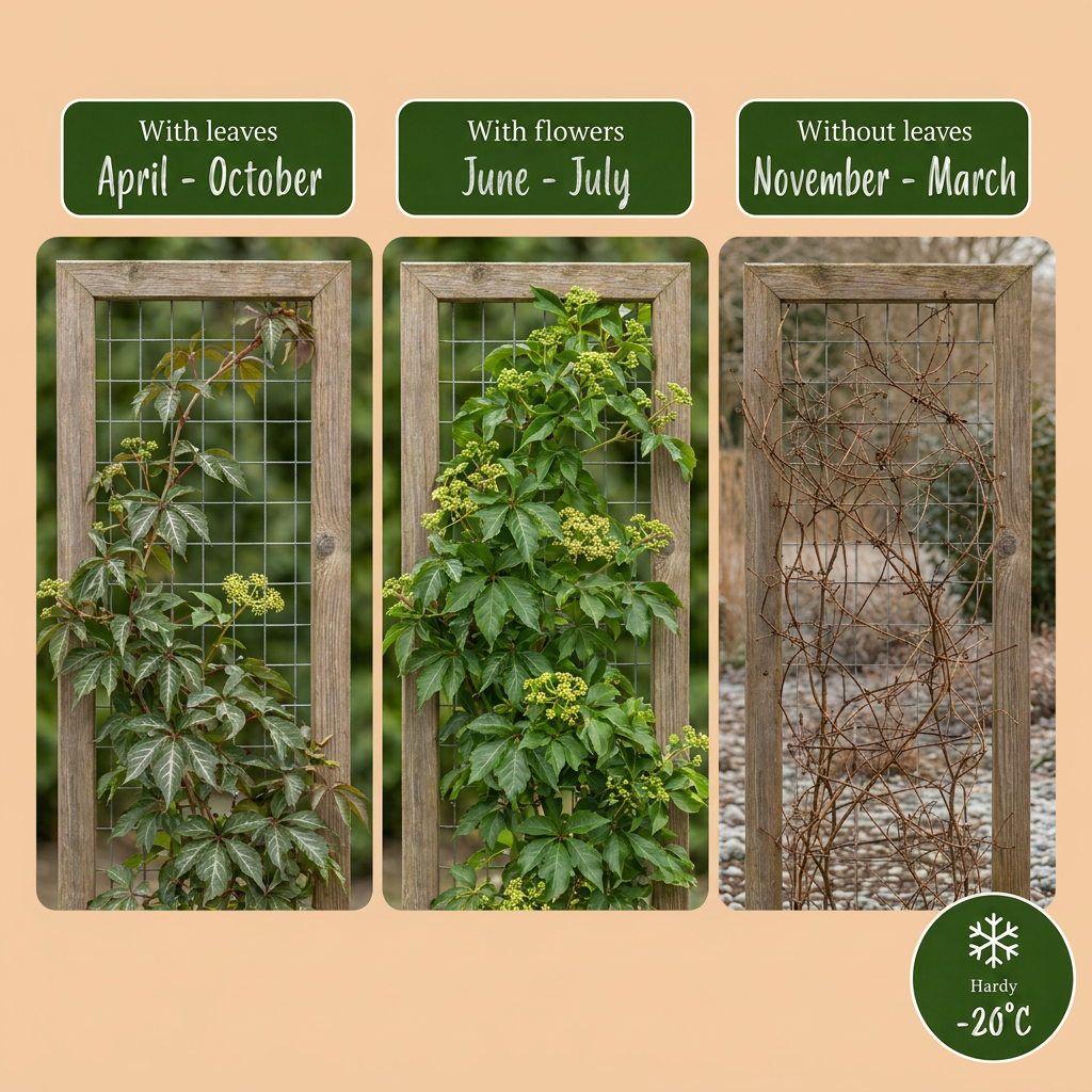 🍁 Parthenocissus henryana – Chinese wingerd – Klimplant