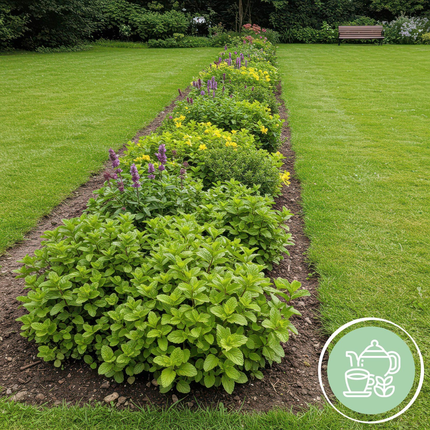 🌿 Borderpakket Thee Kruiden (24 Stuks) – Geschikt voor 3 m²
