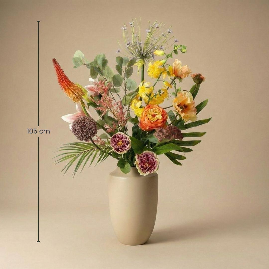 🌺 Tropical Chic Deluxe – Real Touch Kunstboeket (105 cm)