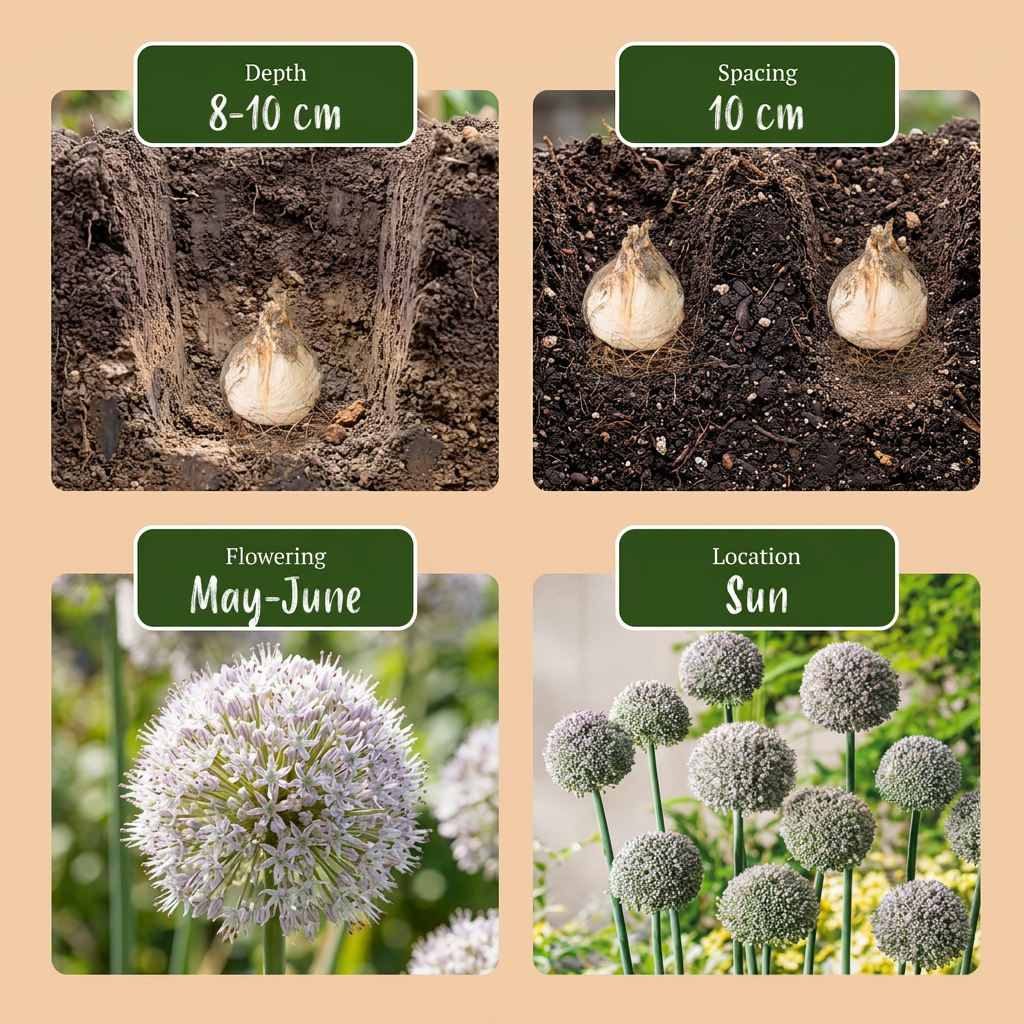 🤍 Allium ‘Ping Pong’ – Witte sierui (320 stuks)