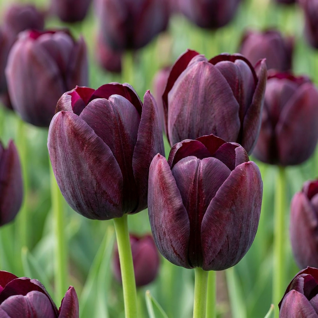 🌷 Tulipa Triumph Black – Donkerpaarse triomftulp | (24 stuks)