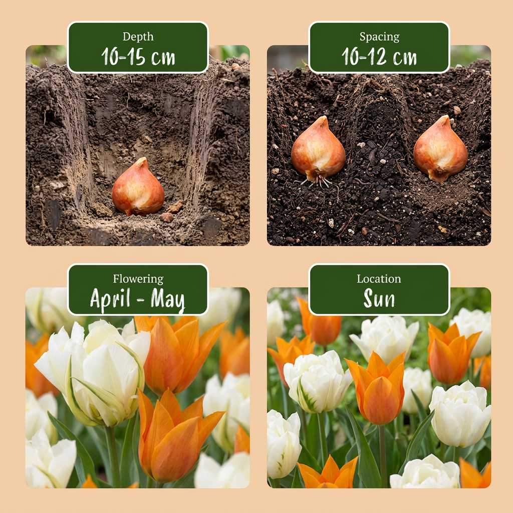 🌷 Tulipa Sunbath – Geel-witte tulp (120 stuks)