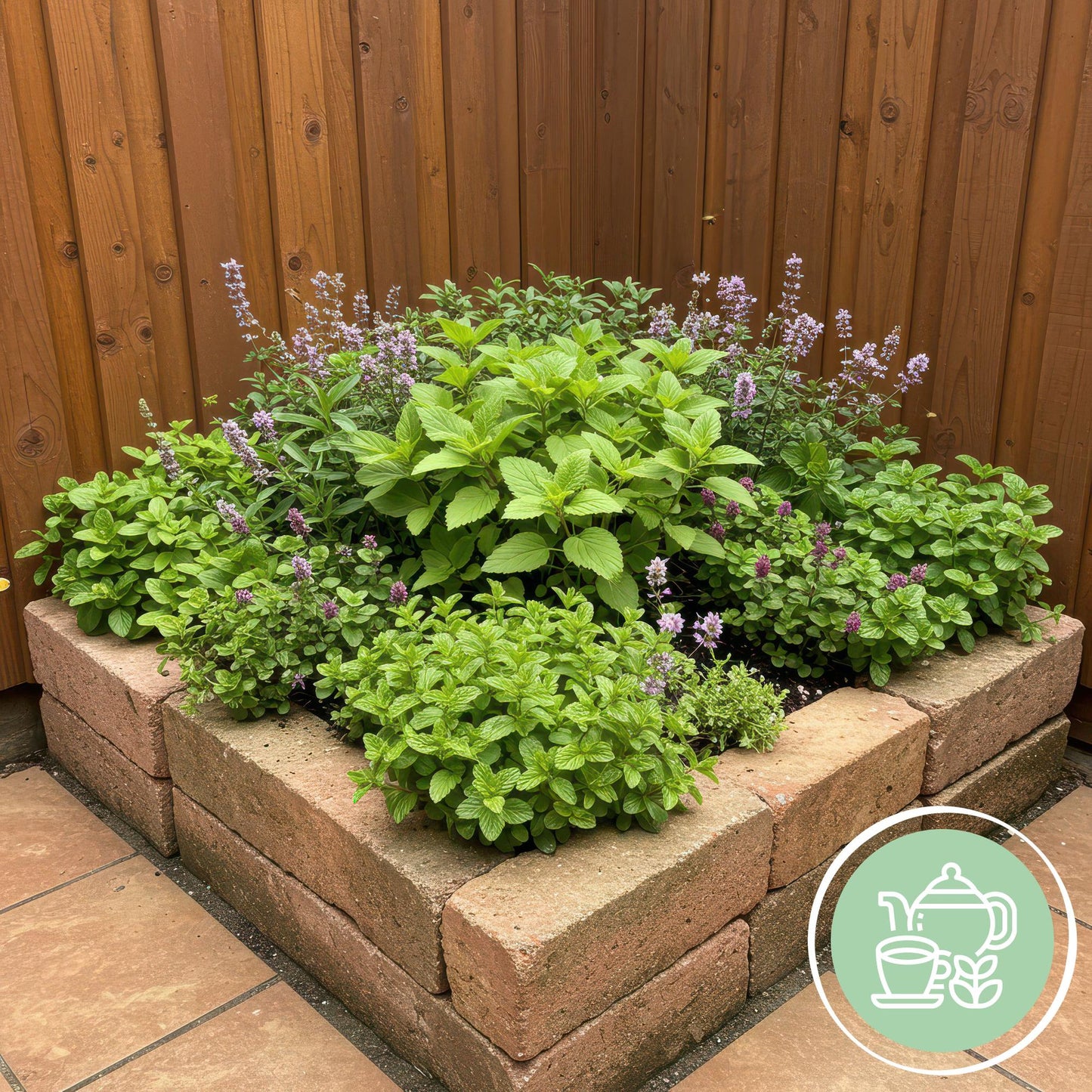 🌿 Borderpakket Thee Kruiden (8 Stuks) – Geschikt voor 1 m²